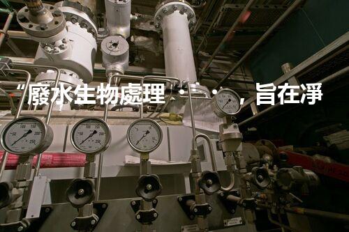 “廢水生物處理，旨在凈化水源，守護碧水藍天”